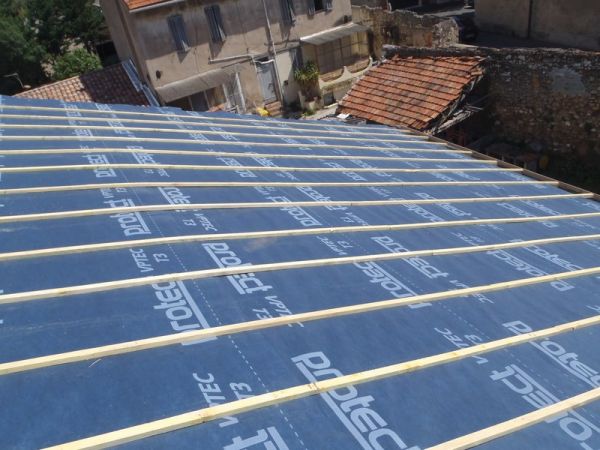 Pose des contres liteaux